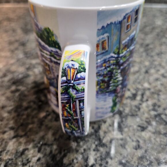 Starbucks Barista Vintage Public Market Winter Scene Christmas 2001 Mug - Picture 3 of 7